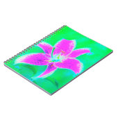 ホットピンクスターガーザーリリオンターコイズとグリーン ノートブック (左側)