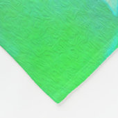 ホットピンクスターガーザーリリオンターコイズとグリーン フリースブランケット (角)