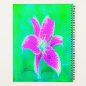 ホットピンクスターガーザーリリオンターコイズとグリーン プランナー手帳 (裏面)