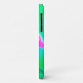 ホットピンクスターガーザーリリオンターコイズとグリーン Case-Mate iPhoneケース (裏面/左)