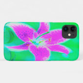 ホットピンクスターガーザーリリオンターコイズとグリーン Case-Mate iPhoneケース (裏面(横))