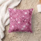 ホットピンクスターズシークイングリッター クッション (ブランケット)