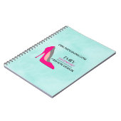 ホットピンクスティレット高ヒールシューシックなビジネス ノートブック (左側)