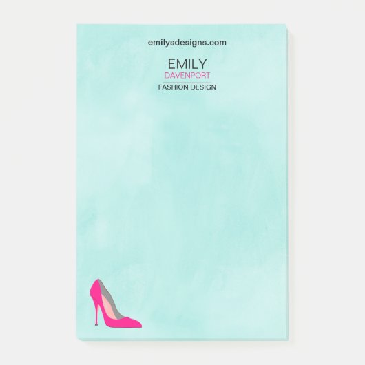 ホットピンクスティレット高ヒールシューシックなビジネス ポストイット (正面)