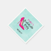 ホットピンクスティレット高ヒールバチェロレッテ スタンダードカクテルナプキン (角)