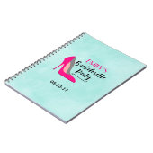 ホットピンクスティレット高ヒールバチェロレッテ ノートブック (左側)