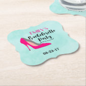 ホットピンクスティレット高ヒールバチェロレッテ ペーパーコースター (アングル)