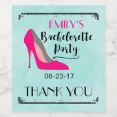 ホットピンクスティレット高ヒールバチェロレッテ ワインラベル (シングルラベル)