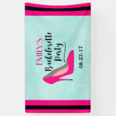 ホットピンクスティレット高ヒールバチェロレッテ 横断幕 (縦)