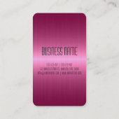 ホットピンクステンレス鋼メタル 名刺 (裏面)