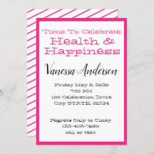 ホットピンクストライプお祝いパーティー