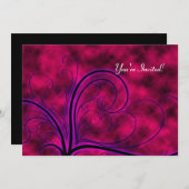 ホットピンクストームゴシックスウィート16招待状 招待状 (正面/裏面)