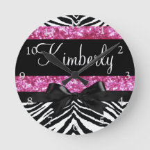 ホットピンクスパークルゼブラ女の子らしい女の子ズ