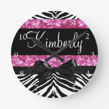 ホットピンクスパークルゼブラ女の子らしい女の子ズ