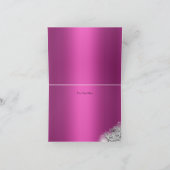 ホットピンクスパークルマスカレードサンキューカード サンキューカード (内部)