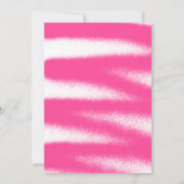 ホットピンクスプレー絵を描タイポグラフィ写真卒業 案内状 (裏面)