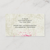 ホットピンクスプレー絵を描 | グランギーの背芸術的景 名刺 (裏面)