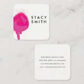 ホットピンクスプレー スクエア名刺 (正面/裏面)