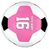 ホットピンクスポーティチームジャージー サッカーボール (回転)