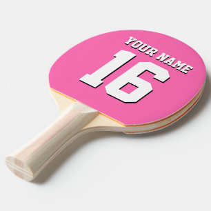 ホットピンクスポーティチームジャージー 卓球ラケット