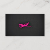 ホットピンクスモール飛行機 名刺 (裏面)