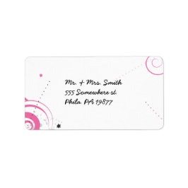 ホットピンクスワールスターバルミツワー返信ステッカー ラベル