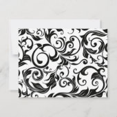 ホットピンクスワールリハーサルディナーカード 招待状 (裏面)