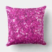 ホットピンクセクフェイクイングリッター装飾用クッション クッション (裏面)