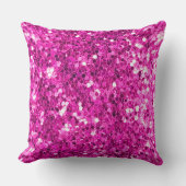 ホットピンクセクフェイクイングリッター装飾用クッション クッション (正面)