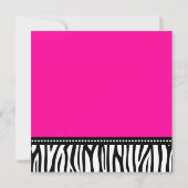 ホットピンクゼブラスイート16 招待状 (裏面)