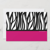 ホットピンクゼブラ卒業パーティー 招待状 (裏面)