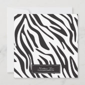 ホットピンクゼブラ印刷のカスタムバチェロレッテ 招待状 (裏面)