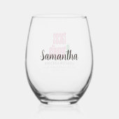 ホットピンクタコス誕生日バチェロレッテブライダルシャワー ステムなしワイングラス (裏面)