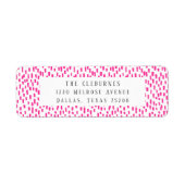 ホットピンクダッシング差出人住所ラベル ラベル (正面)