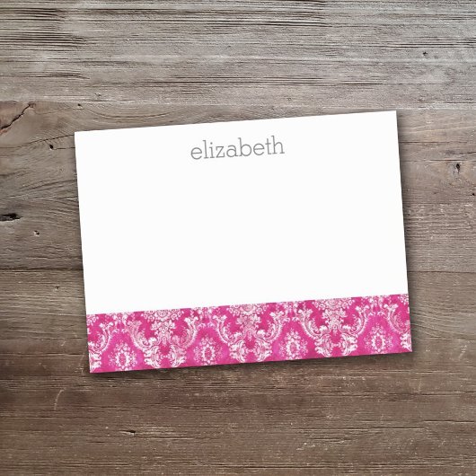 ホットピンクダマスクパターン – スクリプト名 ポストイット