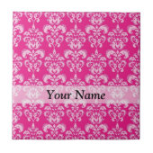 ホットピンクダマスクパターン タイル (正面)