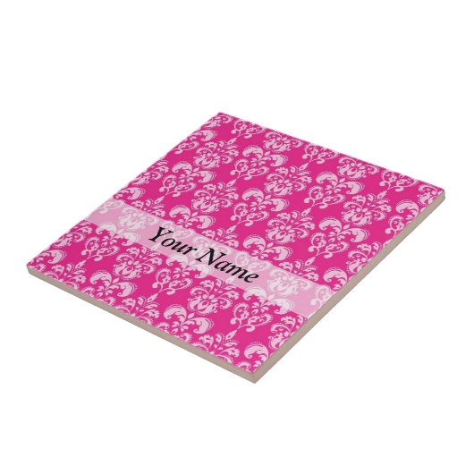 ホットピンクダマスクパターン タイル (側面)