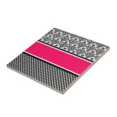 ホットピンクダマズ タイル (側面)