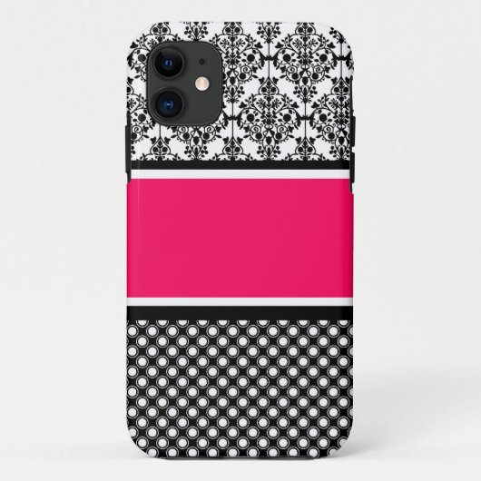 ホットピンクダマズ Case-Mate iPhoneケース (裏面)