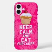 ホットピンクダマ保スコとカップケーキ Case-Mate iPhoneケース (裏面)
