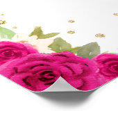 ホットピンクダークスキンガールバースデーパーティーへようこそ ポスター (角)