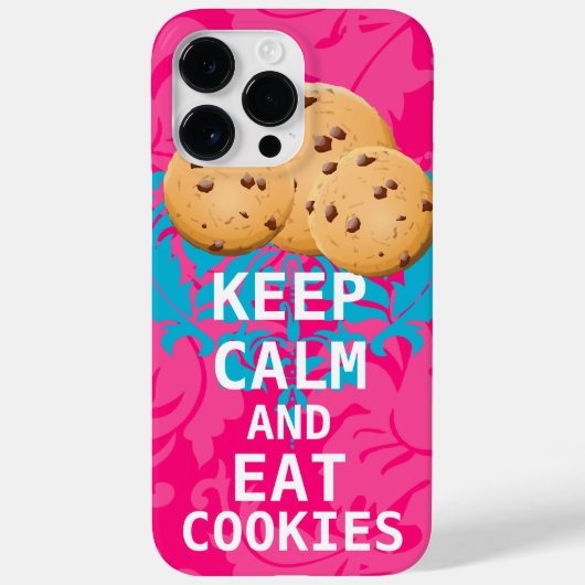 ホットピンクダ保マスクCalmと食べCookie。 Case-Mate iPhoneケース (裏面)