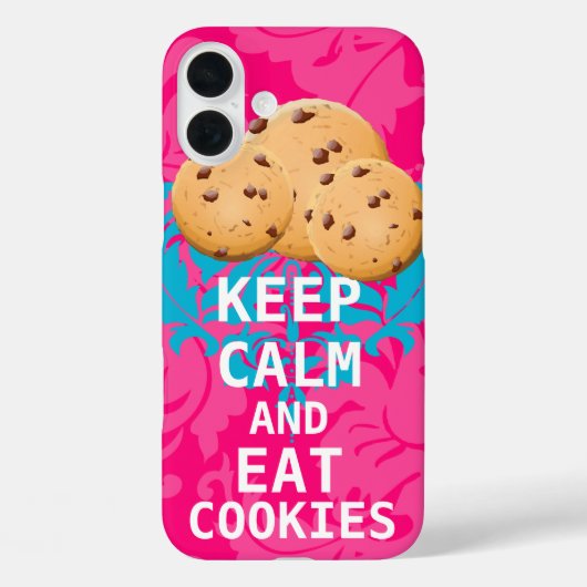 ホットピンクダ保マスクCalmと食べCookie。 Case-Mate iPhoneケース (裏面)