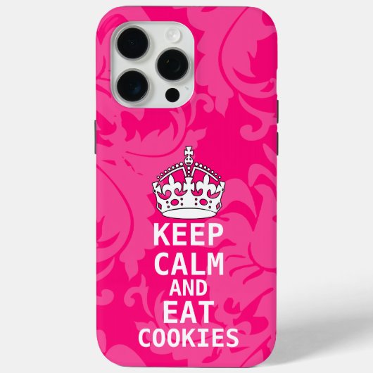 ホットピンクダ保マスクCalmと食べCookie。 Case-Mate iPhoneケース (裏面)