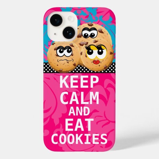 ホットピンクダ保マスクCalmと食べCookie。 Case-Mate iPhoneケース (裏面)
