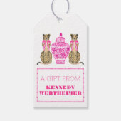 ホットピンクチータチノセリーギフトラベル ギフトタグ (正面)