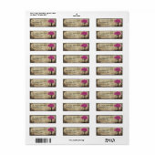 ホットピンクツリー差出人住所ラベル ラベル (フルシート)