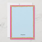 ホットピンクティックトーチパーティの招待状 招待状 (裏面)