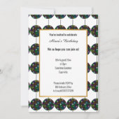 ホットピンクディスコパーティーテーマ金ゴールドすべての行事 招待状 (正面)