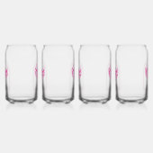 ホットピンクディスコブギー ブライダルシャワー ガラス缶 (右)